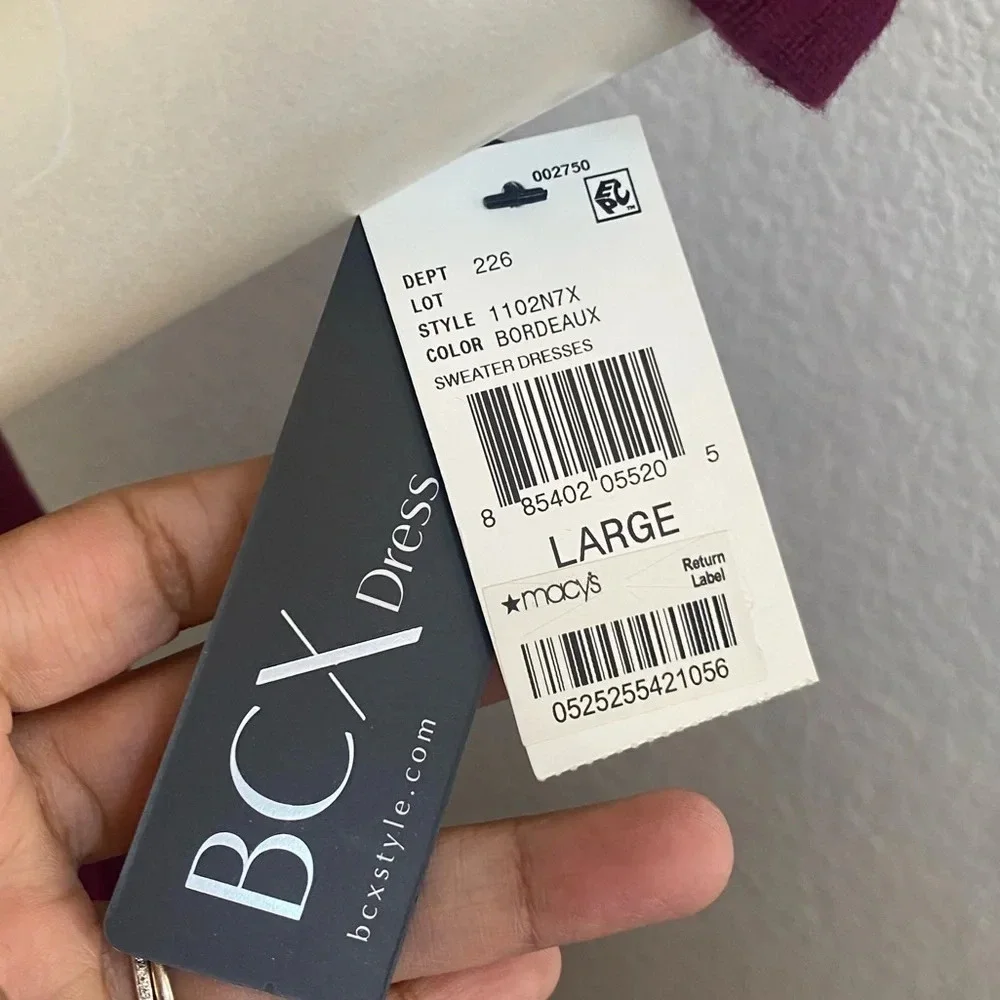 NWT BCX Juniors' Grommet-Waist Fit & Flare Dress Red Size Large - Picture 6 of 12